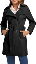 Double-Breasted Water-Resistant Belted Classic Trench Coat