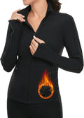 Women Workout Yoga Jacket Full Zip Running Track Jacket Fleece Athletic Jacket