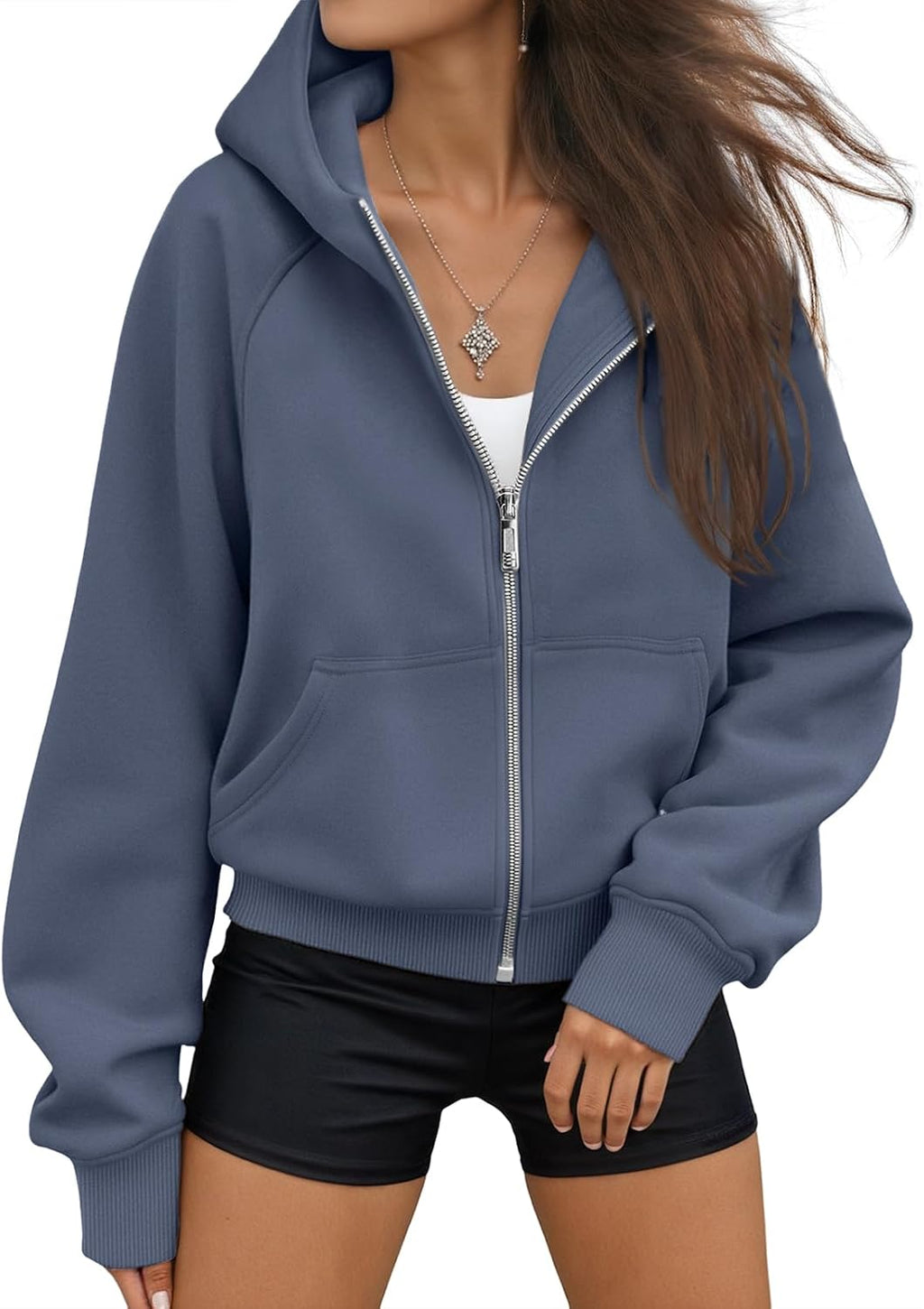Women Zip Up Hoodies Fleece Jackets Oversized Sweatshirts Fall Fashion Outfits 2025 Sweaters Winter Clothes