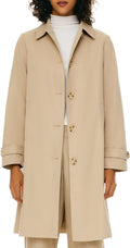 Single-Breasted Mid-Length Windproof Slim Trench Coat