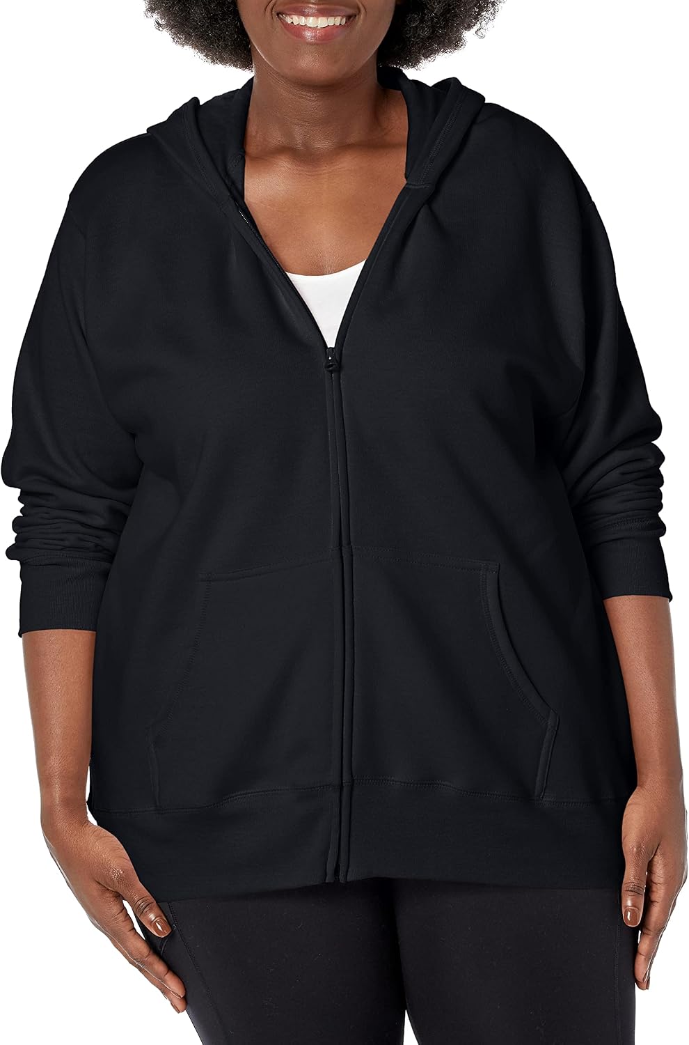 Plus Size ComfortSoft  Fleece Full-Zip Women Hoodie