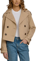 Cropped Lapel Lightweight Work Trench Coat