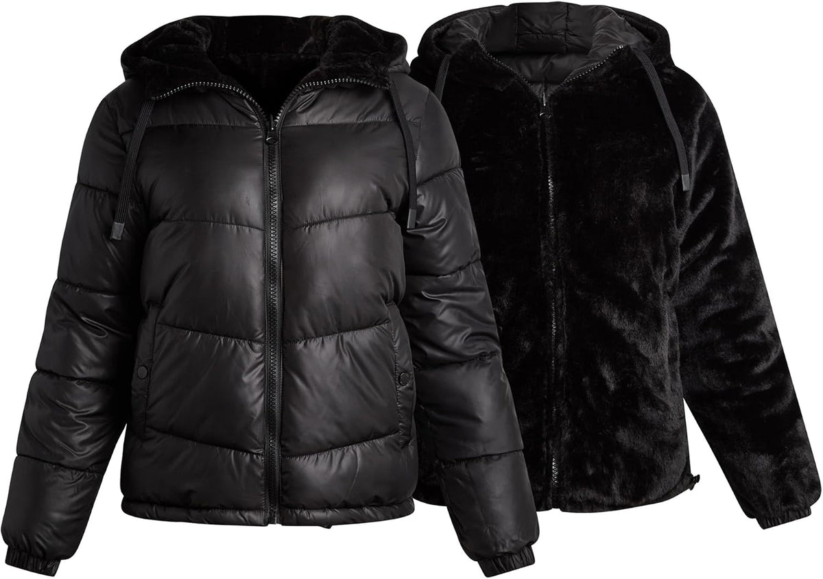 Women Winter Coat - Thick Double-Sided Quilted Parka