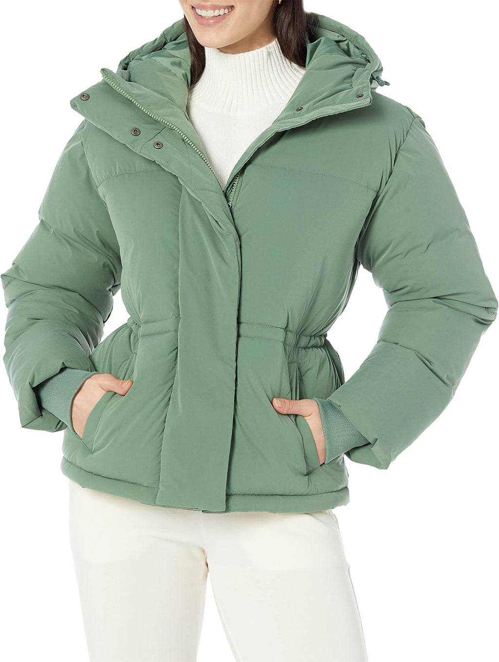 Women Short Waisted Puffer Jacket